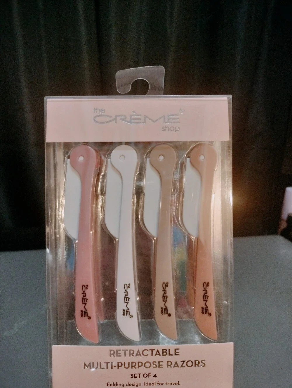 The Crème Shop Retractable Multi-Purpose Razors - Pink, White, Beige (Set of 4)